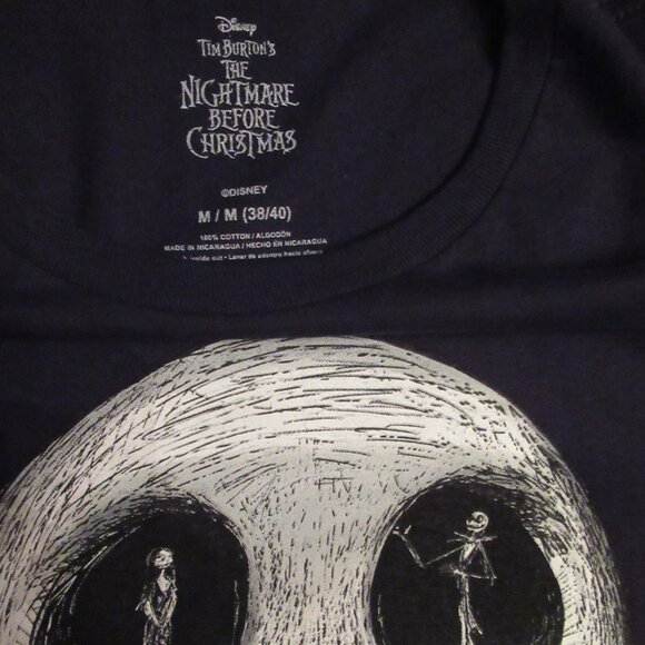 New Nightmare Before Christmas Jack Sally Eyes Skull T Shirt Medium or XL NMB4X - Picture 4 of 10